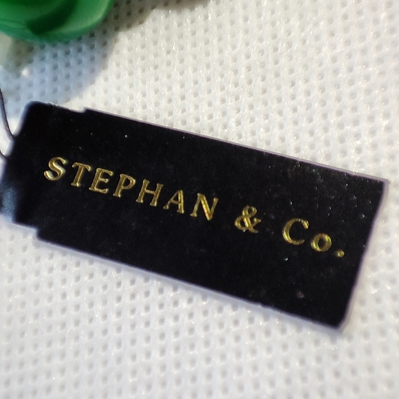 Stephan & Co Black Acrylic Round Bead Bracelet and Necklace Set Rhinestones NWT - Picture 6 of 8